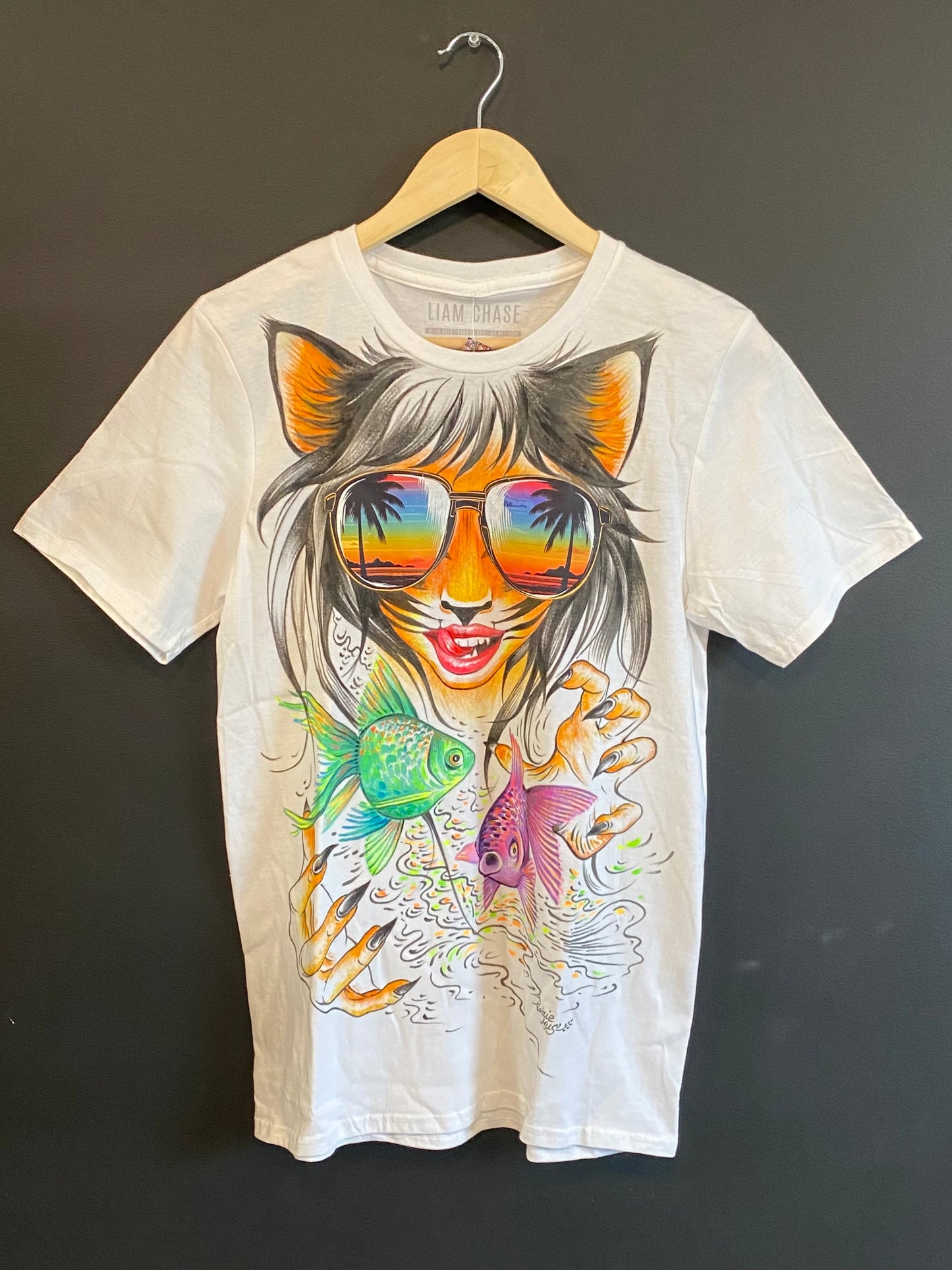 White Kitten Girl T-Shirt