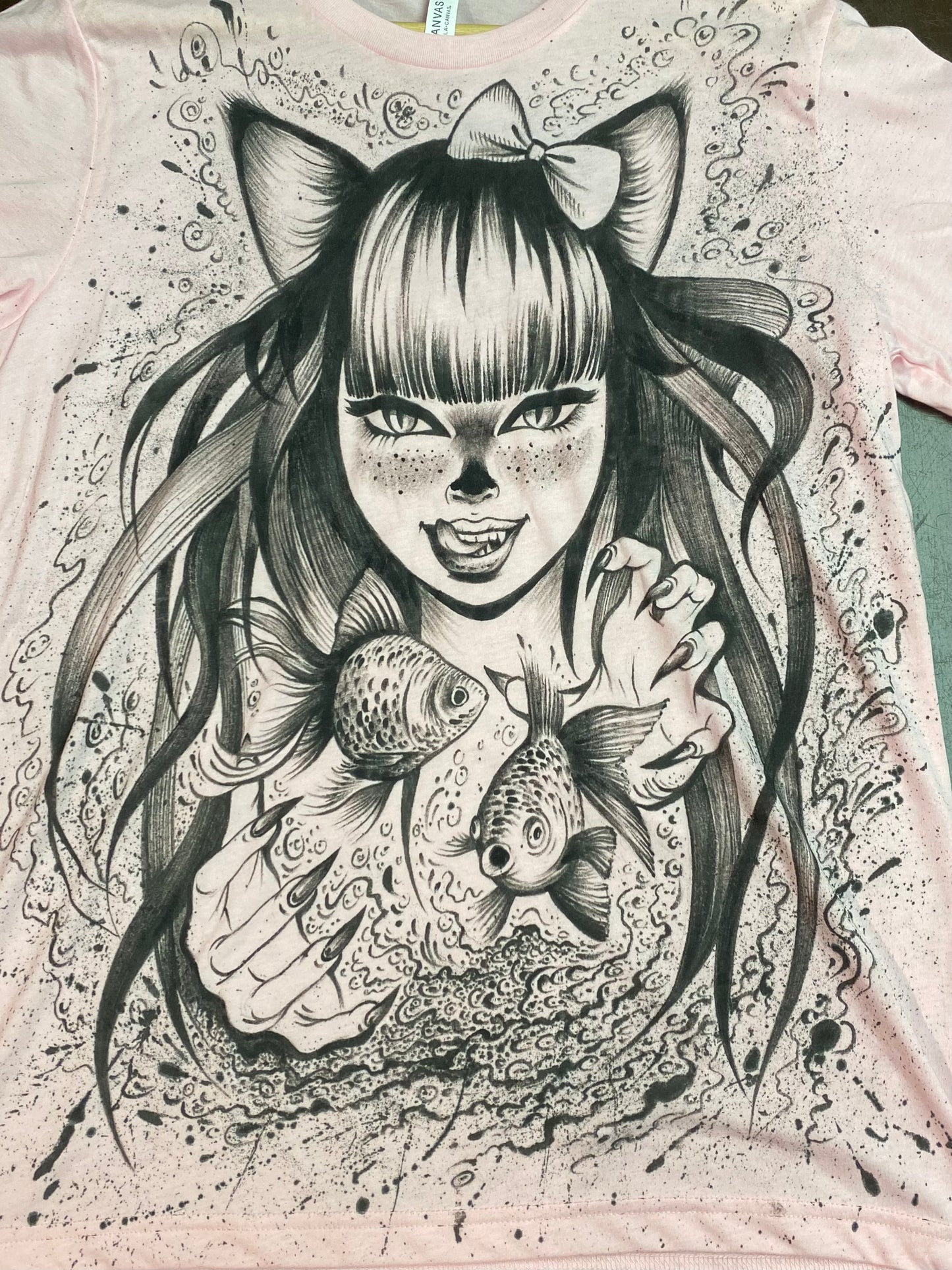 Light Pink Kitten Girl T-Shirt