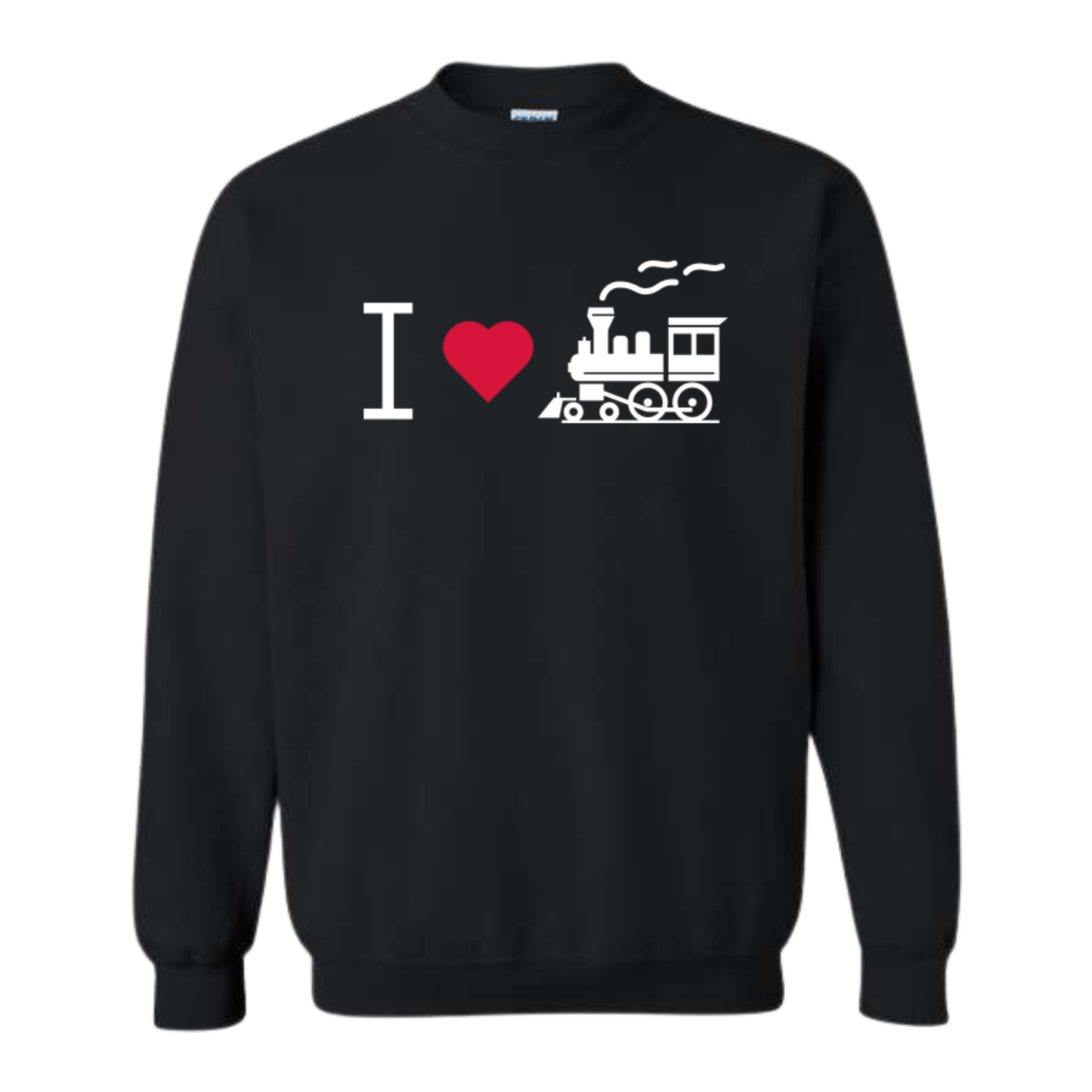 PDCR I Heart Trains Adult Sweatshirt
