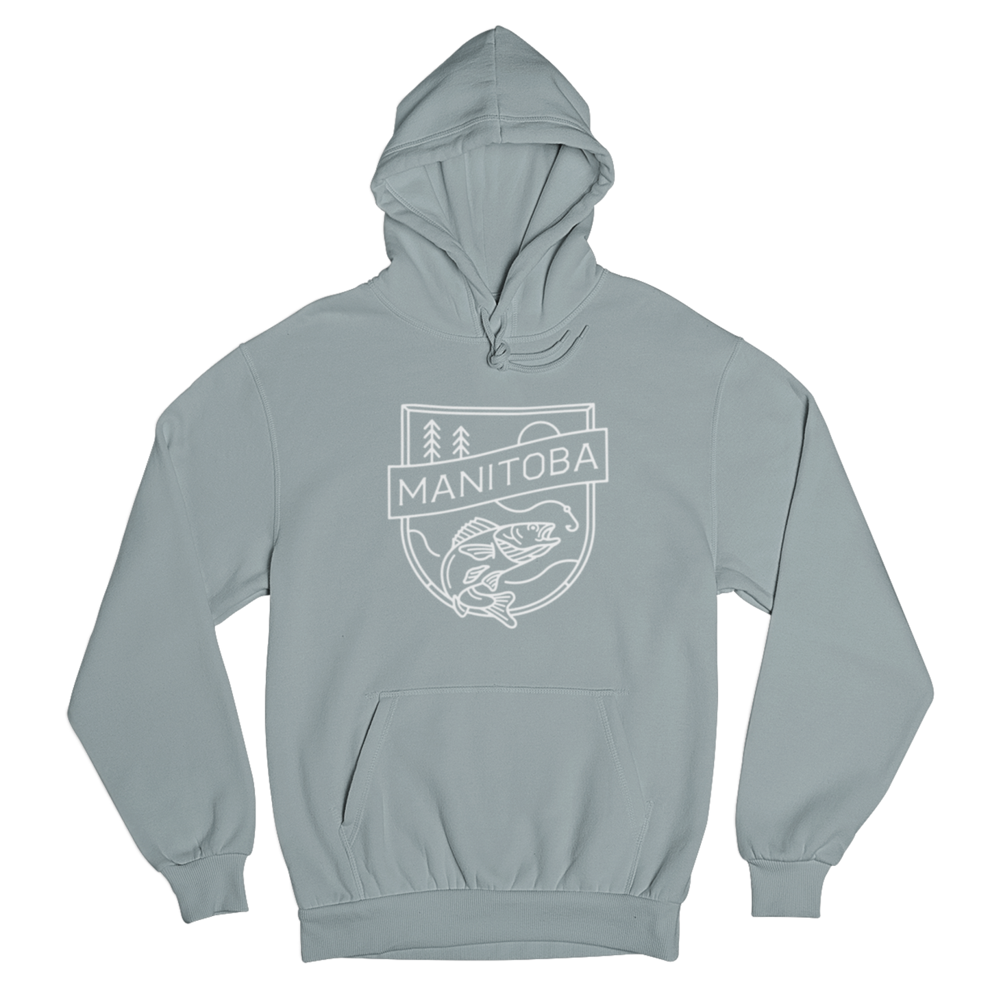MB Angler Hoodie | White on Sage