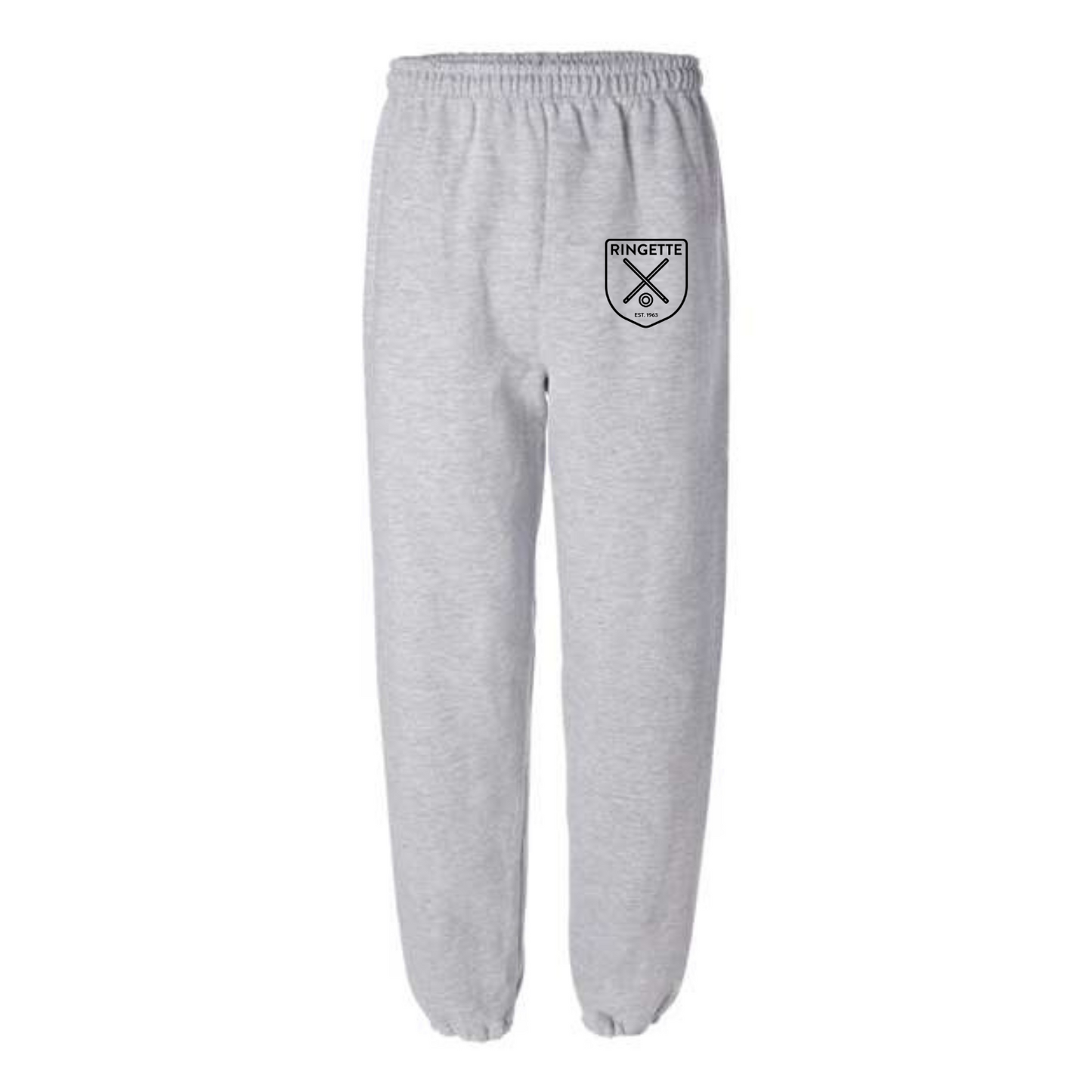Ringette Crest Sweatpants | Black on Athletic (YOUTH)