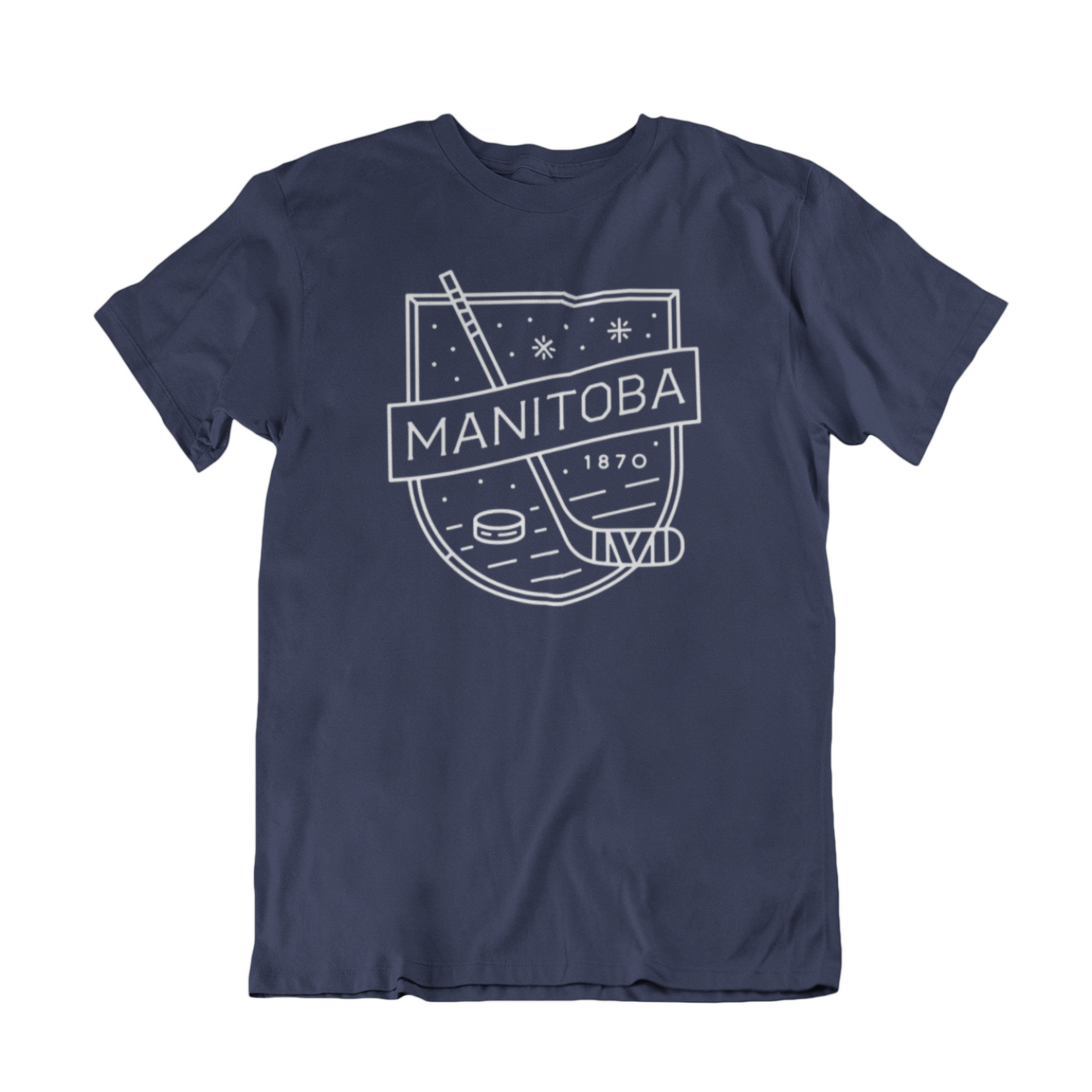 MB Hockey Tee | White on Navy