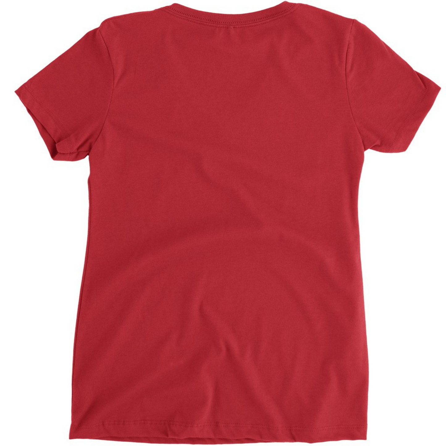 WPG Heart Women's V Neck | Yellow on Red