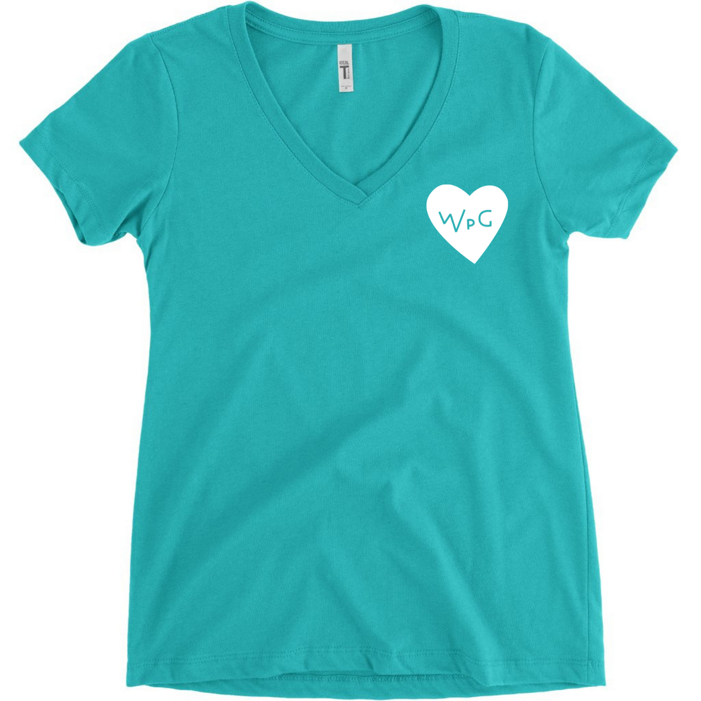 WPG Heart Women's V Neck | White on Tahiti