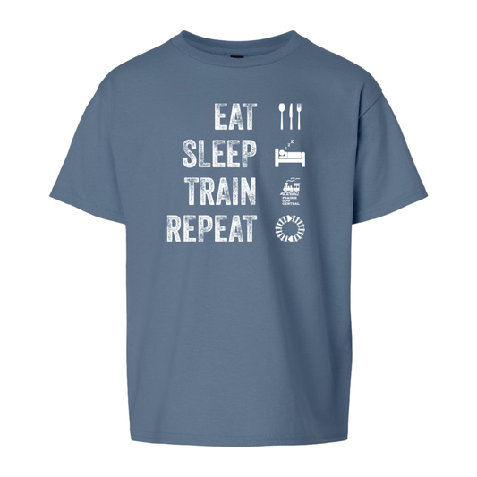 PDCR Eat Sleep Train Repeat Youth Tee