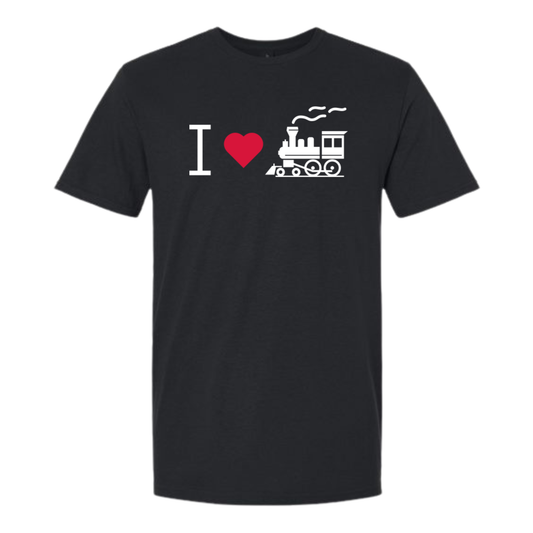 PDCR I Heart Trains Adult Tee