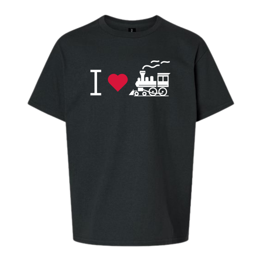 PDCR I Heart Trains Youth Tee