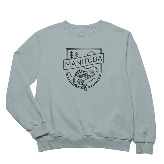MB Angler Crewneck | Black on Sage