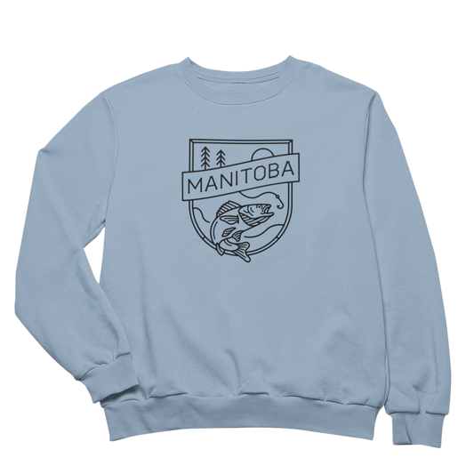 MB Angler Crewneck | Black on Slate
