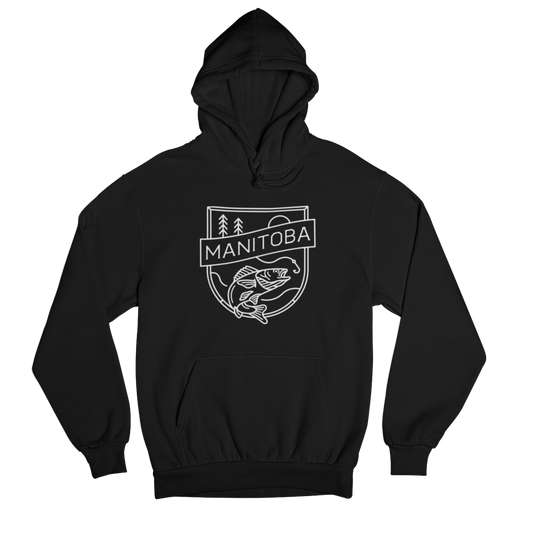 MB Angler Hoodie | White on Black