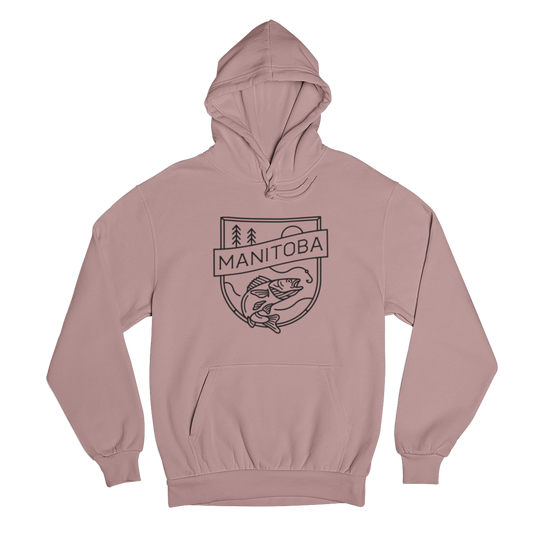 MB Angler Hoodie | Black on Mauve