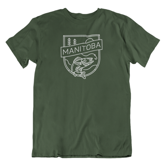 MB Angler Tee | White on Forest
