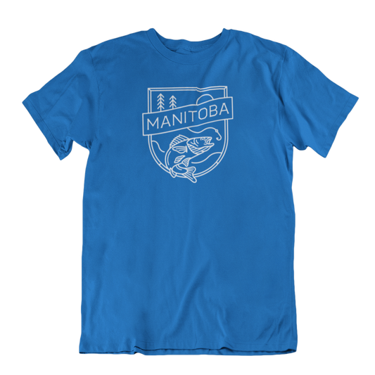 MB Angler Tee | White on Royal