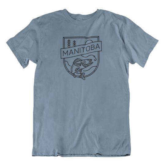 MB Angler Tee | Black on Slate
