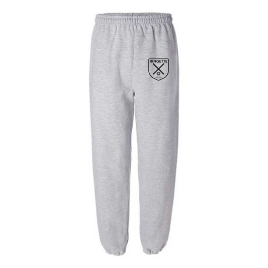 Ringette Crest Sweatpants | Black on Athletic (YOUTH)