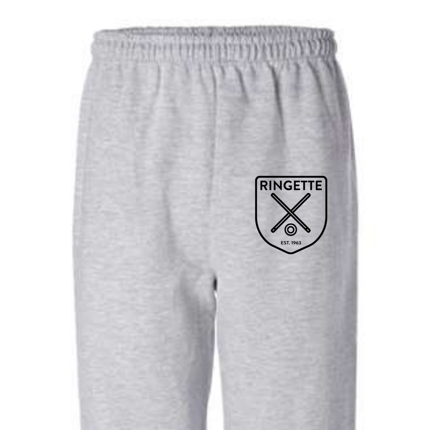 Ringette Crest Sweatpants | Black on Athletic (YOUTH)