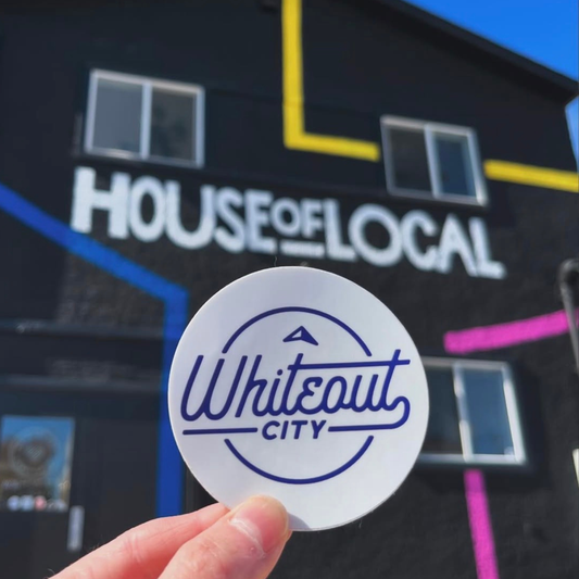 Whiteout City Sticker | Navy on White