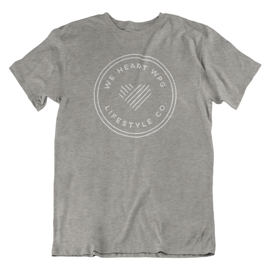 WHW Lifestyle Tee | White on Athletic Grey