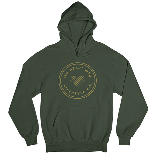 WHW Lifestyle Hoodie | Gold on Forest